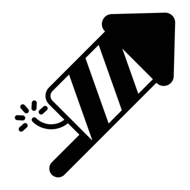 Roket vektör simgesi. Hindu festivali, Hindu kutlama ikonu,