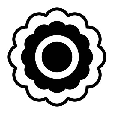Rangoli vektör simgesi. Hindu festivali, Hindu kutlama ikonu,