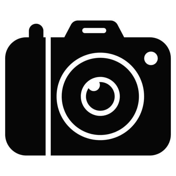 Camera Vector Glyph Pictogram Hindoe Festival Hindoe Viering Icoon — Stockvector