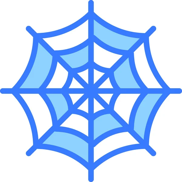 Αράχνη Αράχνη Διάνυσμα Μπλε Εικονίδιο Περίγραμμα — Διανυσματικό Αρχείο