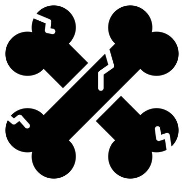 Cadılar Bayramı, kemik vektör simgesi 