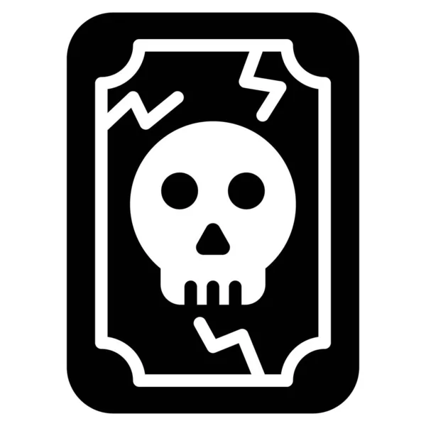 Gefahr Horror Vektor Glyphen Symbol — Stockvektor
