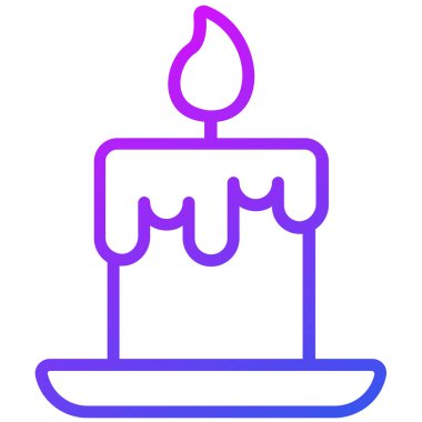 mum, cadılar bayramı vektörü mavi dış hat simgesi.