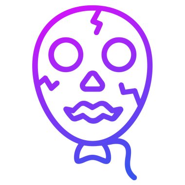 Korku balonu vektör ana hatları simgesi.