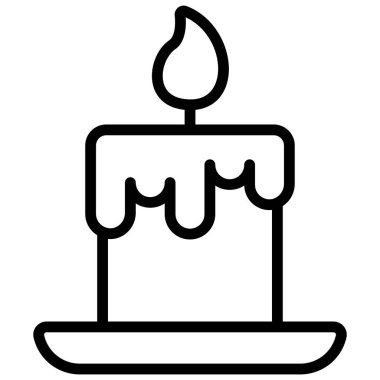 Mum, Cadılar Bayramı vektör çizgisi simgesi 