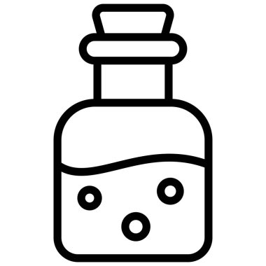 zehirli kavanoz vektör çizgisi simgesi