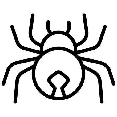 Örümcek, Cadılar Bayramı vektör çizgisi simgesi