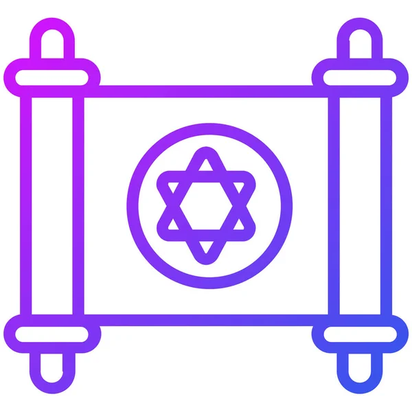 犹太人 万圣节矢量轮廓图标 — 图库矢量图片