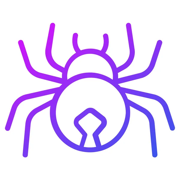 Spider Halloween Vector Outline Icon — Stock Vector