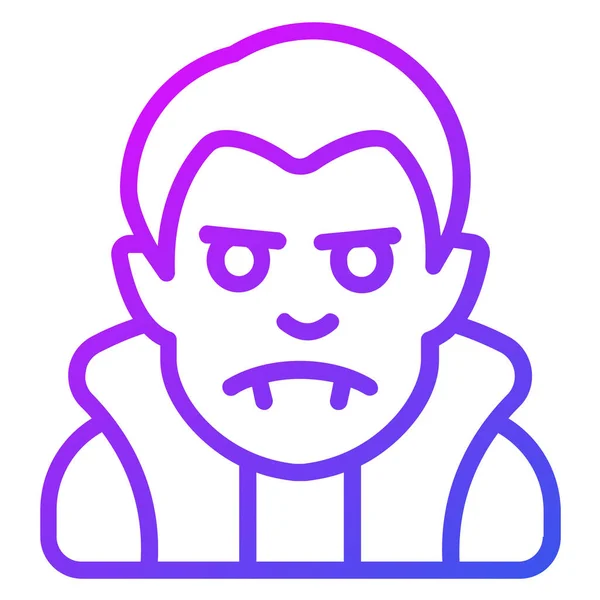 Scary Man Vector Outline Icon — Stock Vector