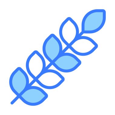 Buğday tanecikleri ana hatları simgesi. Modern renkli taslak semboller. Geleneksel elementlerin koleksiyonu.