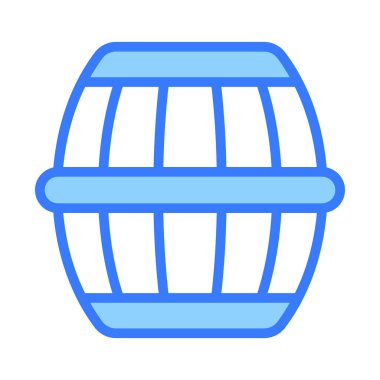 Viski fıçısı vektör taslak simgesi. Modern ince çizgi sembolleri. Geleneksel elementlerin koleksiyonu.