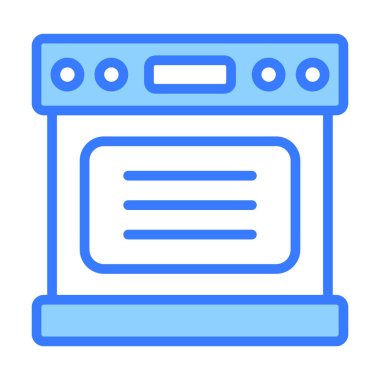 Fırın vektör ana hatlarını pişirme simgesi. Modern ince çizgi sembolleri. Geleneksel elementlerin koleksiyonu.