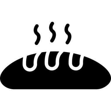 ekmek vektör simgesi. Modern kabartma semboller. Geleneksel elementlerin koleksiyonu.