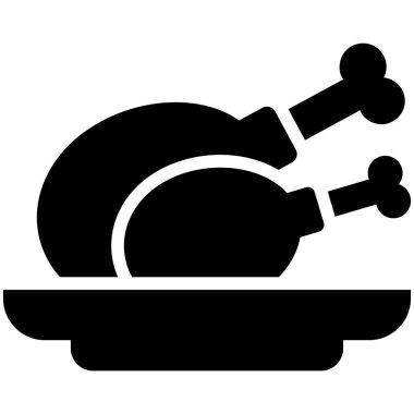 Tavuk vektör simgesi. Modern kabartma semboller. Geleneksel elementlerin koleksiyonu.