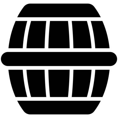 Viski fıçısı vektör sembolü. Modern kabartma semboller. Geleneksel elementlerin koleksiyonu.