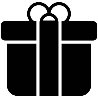 Hediye kutusu vektör simgesi. Modern kabartma semboller. Geleneksel elementlerin koleksiyonu.