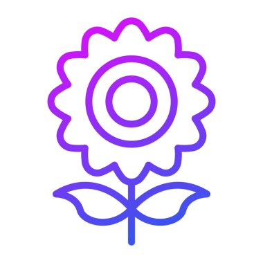 ayçiçeği vektör ana hatları simgesi. Modern ince çizgi sembolleri. Geleneksel elementlerin koleksiyonu.