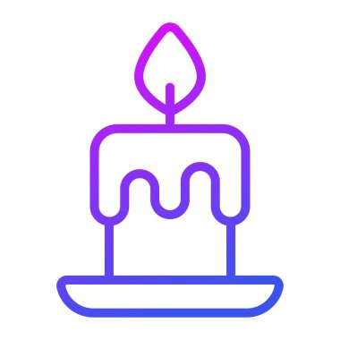 Mum vektör ana hatları simgesi. Modern ince çizgi sembolleri. Geleneksel elementlerin koleksiyonu.