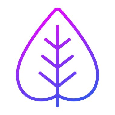 Yaprak vektör ana hatları simgesi. Modern ince çizgi sembolleri. Geleneksel elementlerin koleksiyonu.