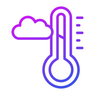 Sıcaklık vektör çizgisi simgesi. Modern renkli taslak semboller. Geleneksel elementlerin koleksiyonu.