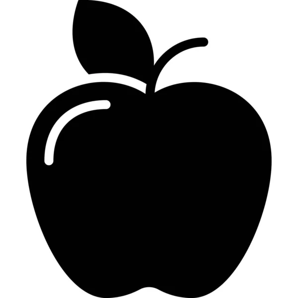 Icône Glyphe Vectoriel Pomme Symboles Glyphe Modernes Collecte Éléments Traditionnels — Image vectorielle