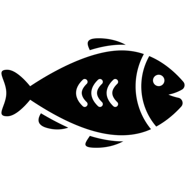 Fisch Vektorglyphen Symbol Moderne Glyphen Symbole Sammlung Traditioneller Elemente — Stockvektor