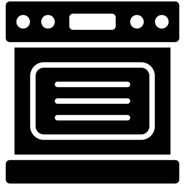 Cooking Oven Vector Glyph Icon Modern Glyph Symbols Collection Traditional — Stock Vector