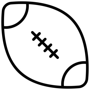 ragbi topu vektör ana hatları simgesi. Modern ince çizgi sembolleri. Geleneksel elementlerin koleksiyonu.