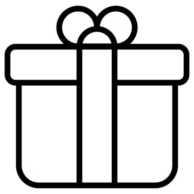 Hediye kutusu vektör ana hatları simgesi. Modern ince çizgi sembolleri. Geleneksel elementlerin koleksiyonu.