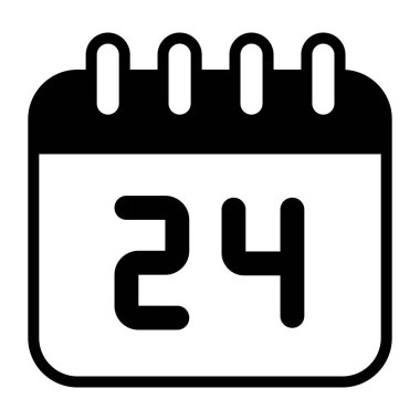 Takvim vektörü siyah çizgi simgesi. Modern ince çizgi sembolleri. Geleneksel elementlerin koleksiyonu.