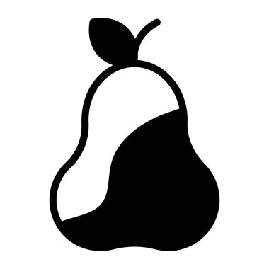 armut vektörü siyah çizgi simgesi. Modern ince çizgi sembolleri. Geleneksel elementlerin koleksiyonu.