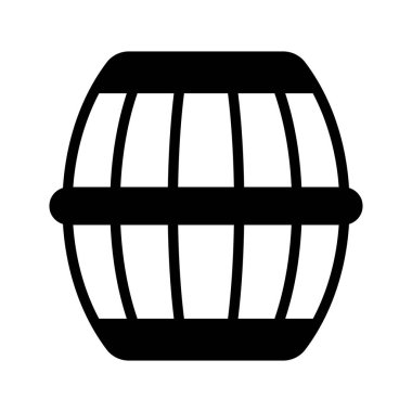 Viski fıçısı siyah ana hatlı ikon. Modern ince çizgi sembolleri. Geleneksel elementlerin koleksiyonu.