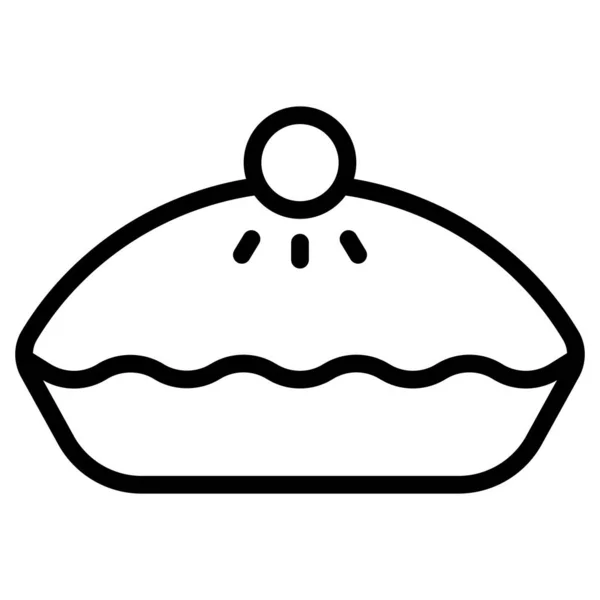 Pite Torta Vektor Vázlat Ikon Modern Vékony Vonalú Szimbólumok Hagyományos — Stock Vector