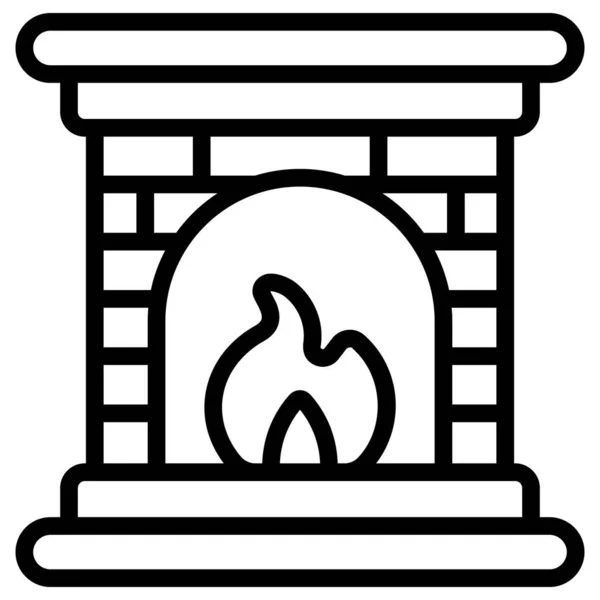 Icona Del Profilo Vettoriale Della Casa Antincendio Simboli Linea Sottili — Vettoriale Stock