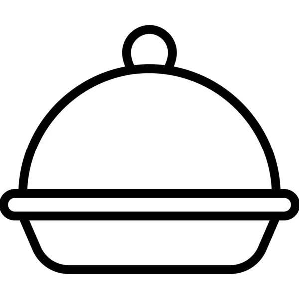食品容器ベクトルアウトラインアイコン 現代の細い線の記号 伝統的要素の収集 — ストックベクタ