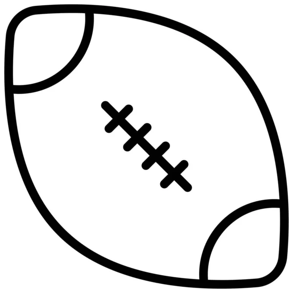 Icône Contour Vectoriel Balle Rugby Symboles Modernes Ligne Mince Collecte — Image vectorielle