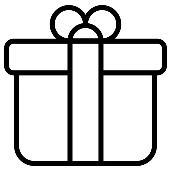 Δώρο Κουτί Διάνυσμα Περίγραμμα Εικονίδιο Σύγχρονα Σύμβολα Λεπτής Γραμμής Συλλογή — Διανυσματικό Αρχείο
