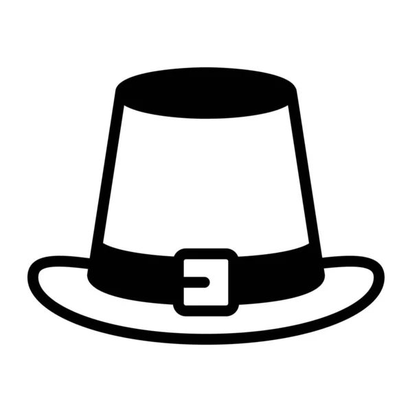 Fancy Hat Vector Black Filled Outline Icon Современные Тонкие Линии — стоковый вектор