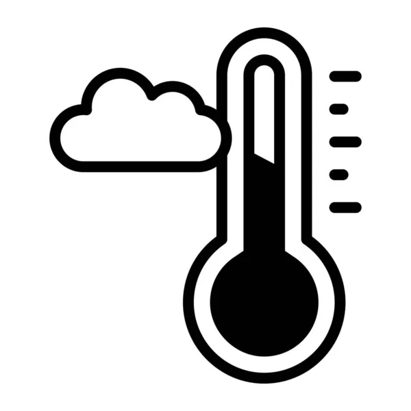 Temperaturvektor Schwarz Gefüllte Umrisse Symbol Moderne Symbole Für Dünne Linien — Stockvektor