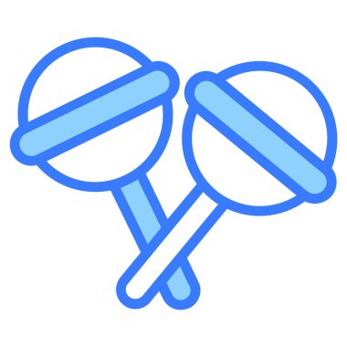 Lolipop, şeker, çocuklar Simge, basit tasarım mavi çizgi simgesi.