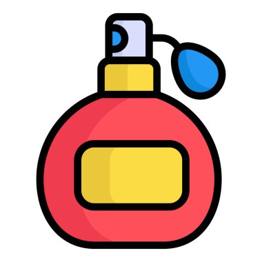 Parfüm, parfüm, sıvı renk çizgisi simgesi