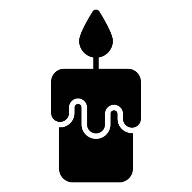 mum, flam, açık siyah simge