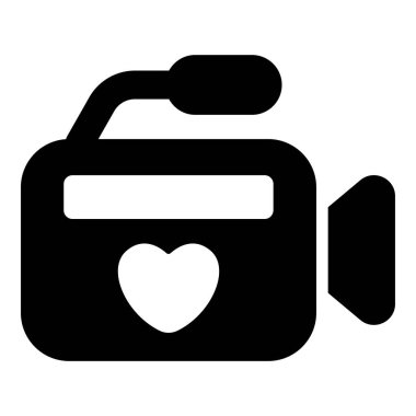 film, video kamera siyah simge
