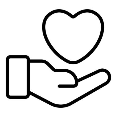 Hart 'a vermek, aşık olmak basit satır simgesi