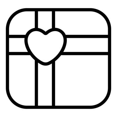 Aşk hediyesi, basit satır simgesi