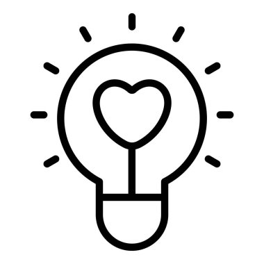 Aşk fikri, blub basit çizgi simgesi