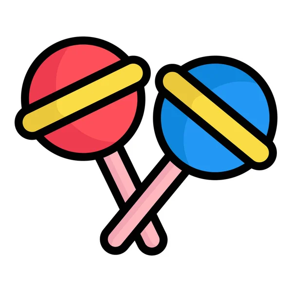 Lollipop Sweet Color Line Icon — Stock Vector