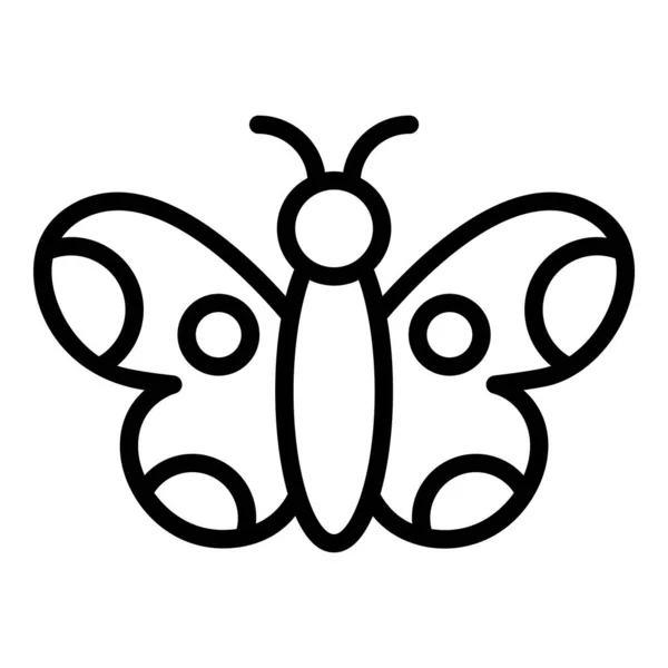 Mariposa Simple Vector Línea Icono — Archivo Imágenes Vectoriales