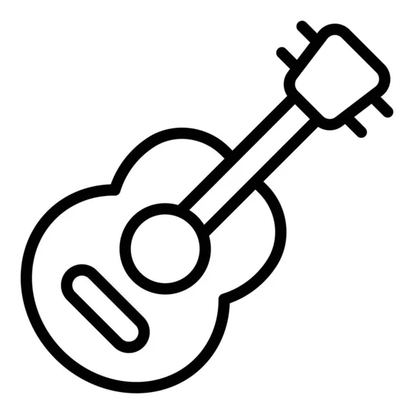 Guitarra Melodía Música Línea Simple Icono — Vector de stock